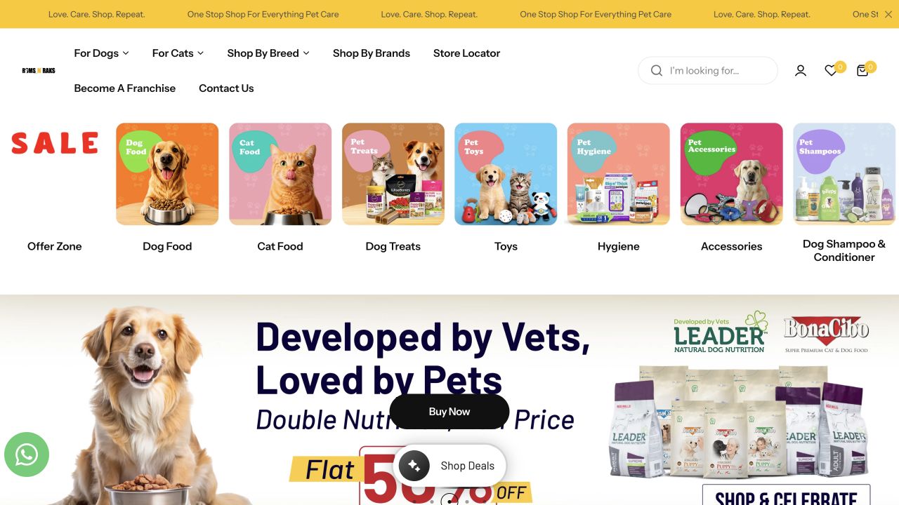 Original RomsNRaks homepage with category navigation and promotions